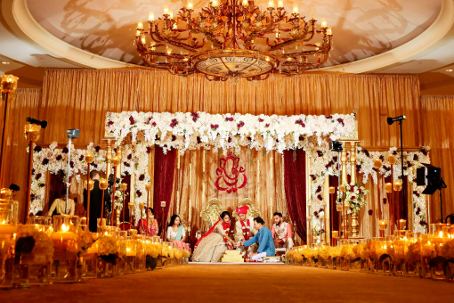 floral wedding stage decoration